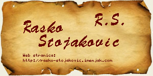 Raško Stojaković vizit kartica